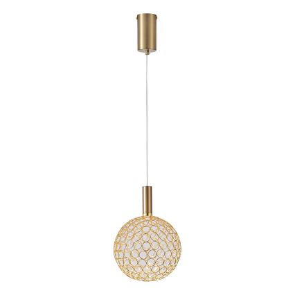 LED Lustr na lanku PERFORATO LED/6,3W/230V 3000K zlatá pr. 20 cm