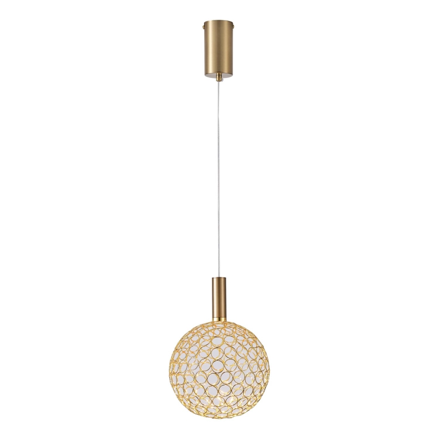 LED Lustr na lanku PERFORATO LED/6,3W/230V 3000K zlatá pr. 20 cm