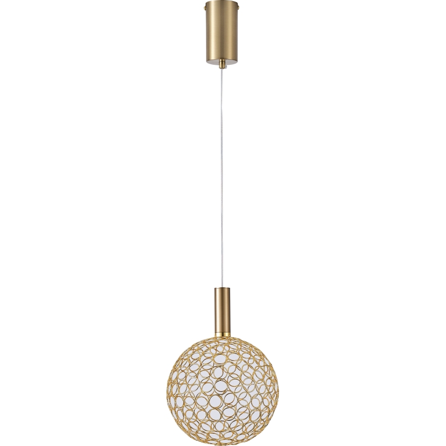 LED Lustr na lanku PERFORATO LED/6,3W/230V 3000K zlatá pr. 20 cm