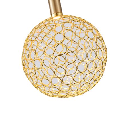 LED Lustr na lanku PERFORATO LED/6,3W/230V 3000K zlatá pr. 20 cm