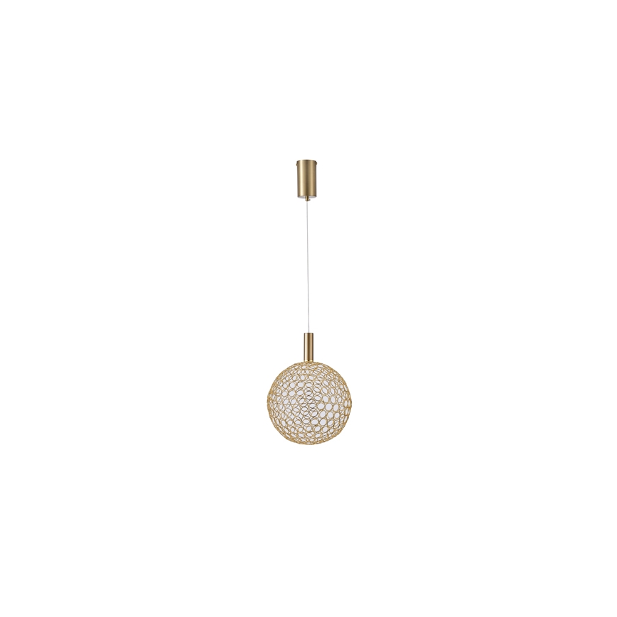 LED Lustr na lanku PERFORATO LED/6,3W/230V 3000K zlatá pr. 25 cm