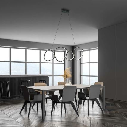 LED Lustr na lanku PETRA LED/48W/230V 4000K černá