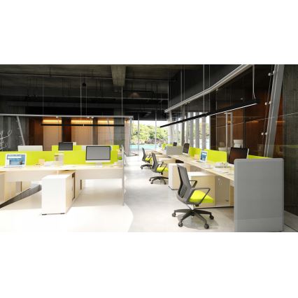 LED Lustr na lanku/přisazený LED/44W/230V 3000K 120 cm černá