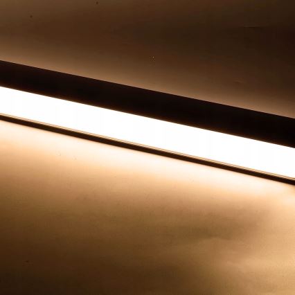 LED Lustr na lanku/přisazený LED/44W/230V 3000K 120 cm černá