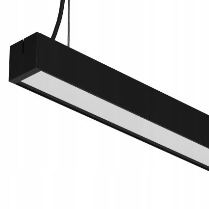 LED Lustr na lanku/přisazený LED/44W/230V 3000K 120 cm černá