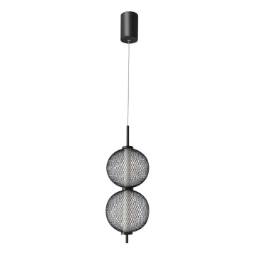 LED Lustr na lanku PUMA LED/10W/230V pr. 14 cm černá