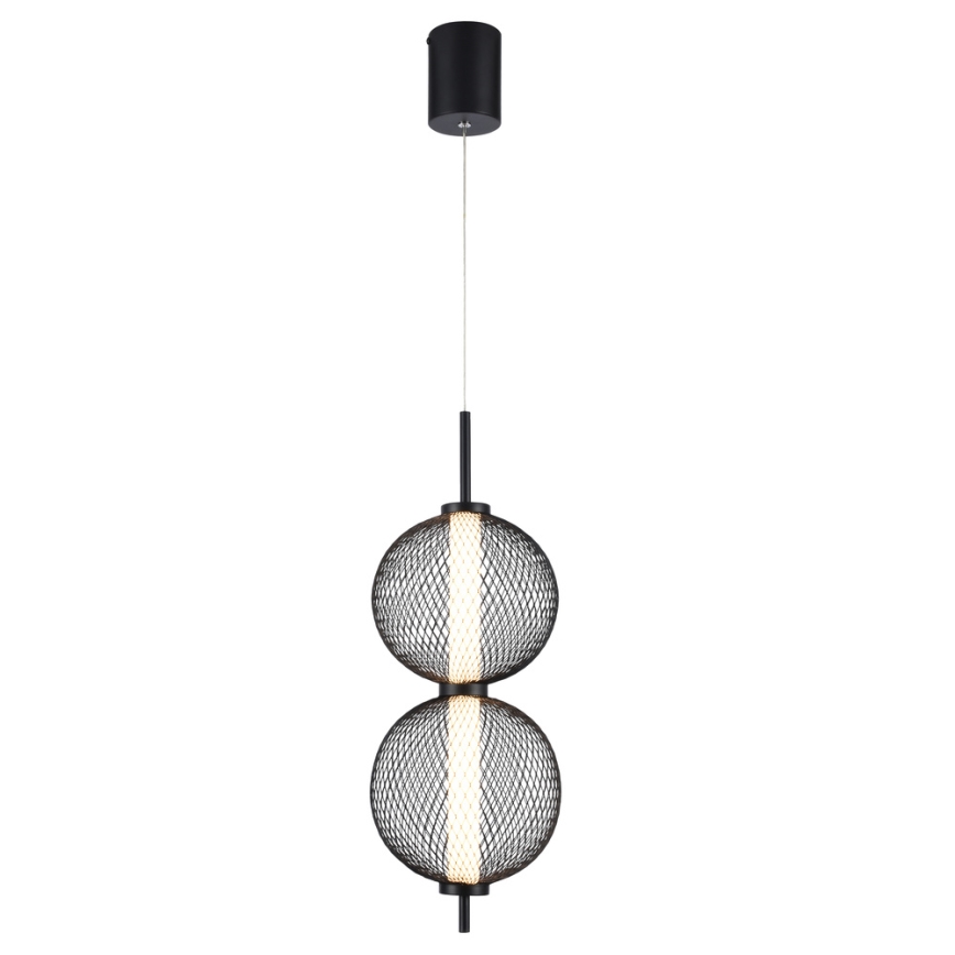 LED Lustr na lanku PUMA LED/10W/230V pr. 14 cm černá