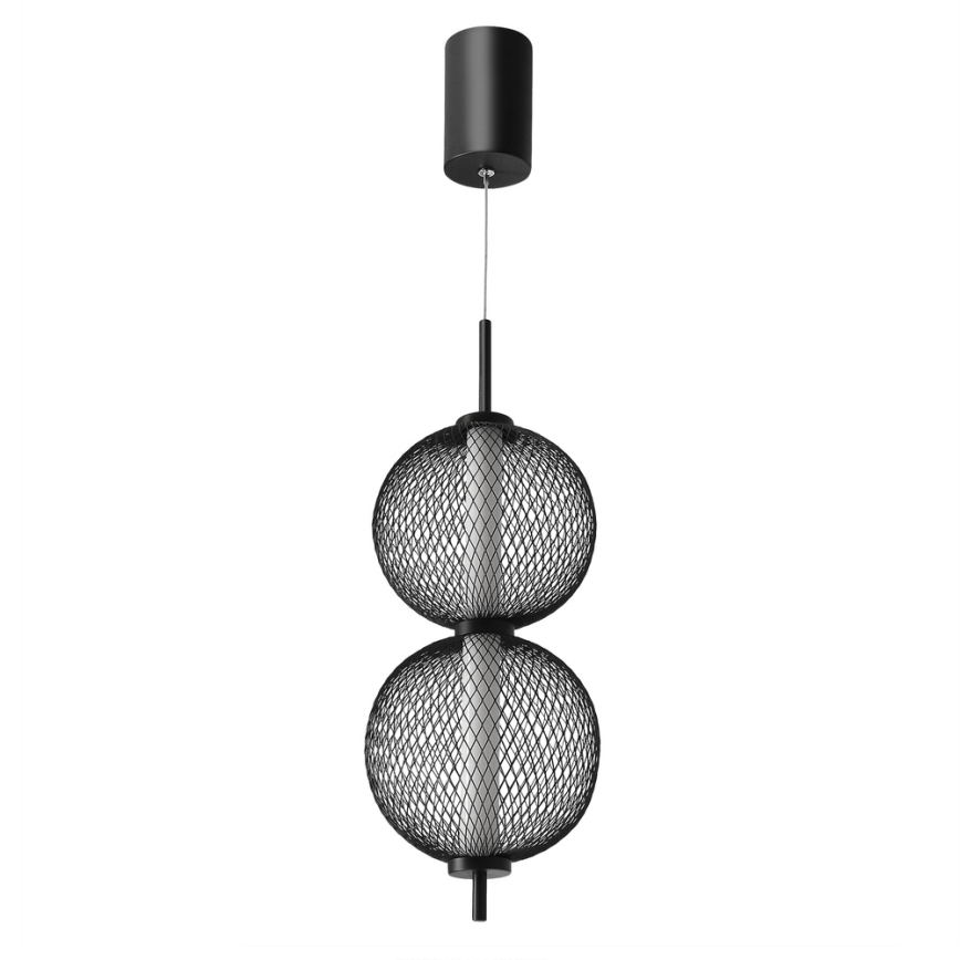 LED Lustr na lanku PUMA LED/10W/230V pr. 14 cm černá