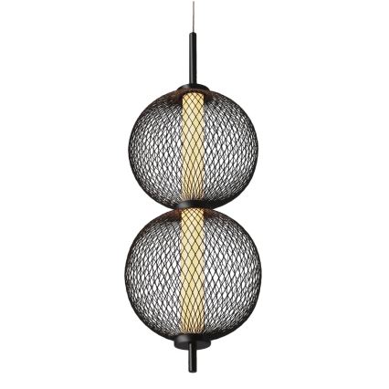 LED Lustr na lanku PUMA LED/10W/230V pr. 14 cm černá