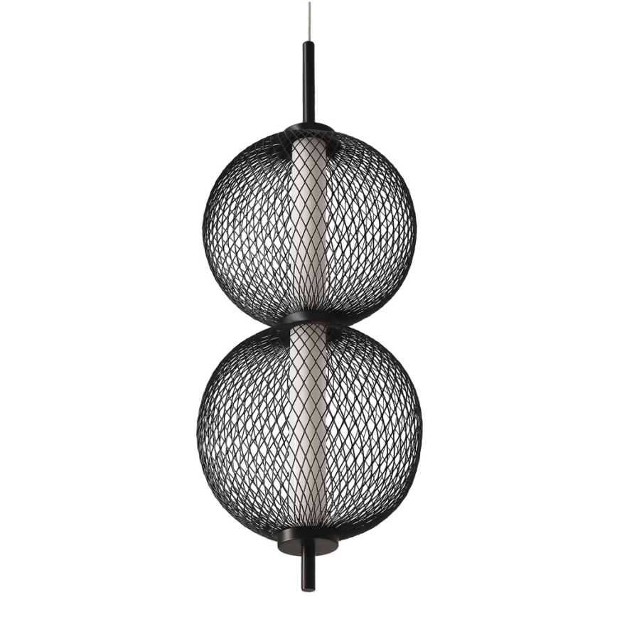 LED Lustr na lanku PUMA LED/10W/230V pr. 14 cm černá