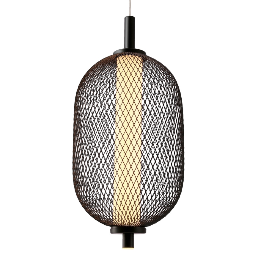 LED Lustr na lanku PUMA LED/10W/230V pr. 15 cm černá