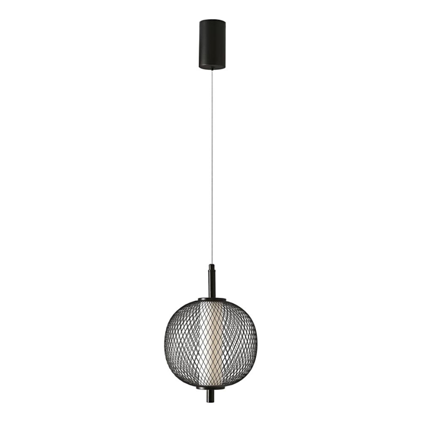 LED Lustr na lanku PUMA LED/10W/230V pr. 20 cm černá