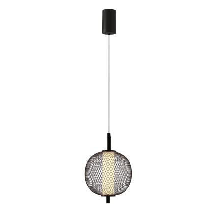 LED Lustr na lanku PUMA LED/10W/230V pr. 20 cm černá