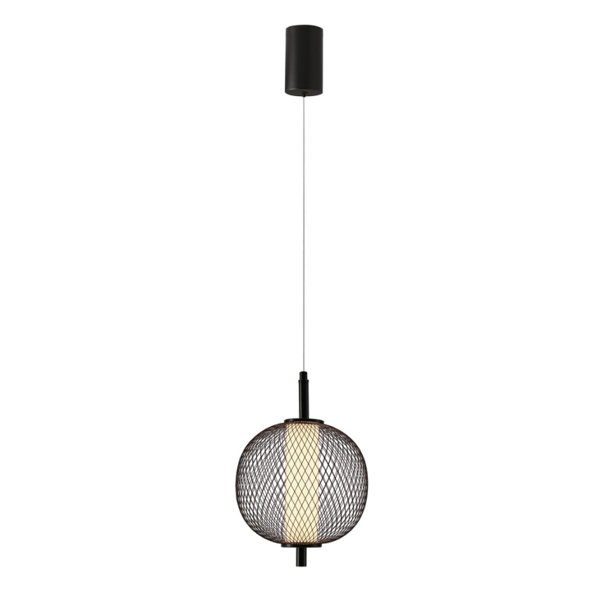 LED Lustr na lanku PUMA LED/10W/230V pr. 20 cm černá