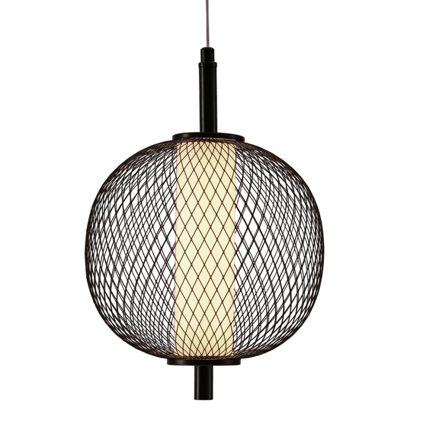 LED Lustr na lanku PUMA LED/10W/230V pr. 20 cm černá