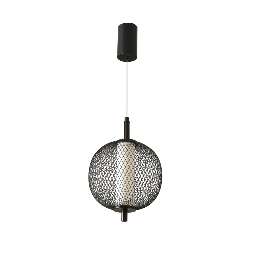 LED Lustr na lanku PUMA LED/10W/230V pr. 20 cm černá
