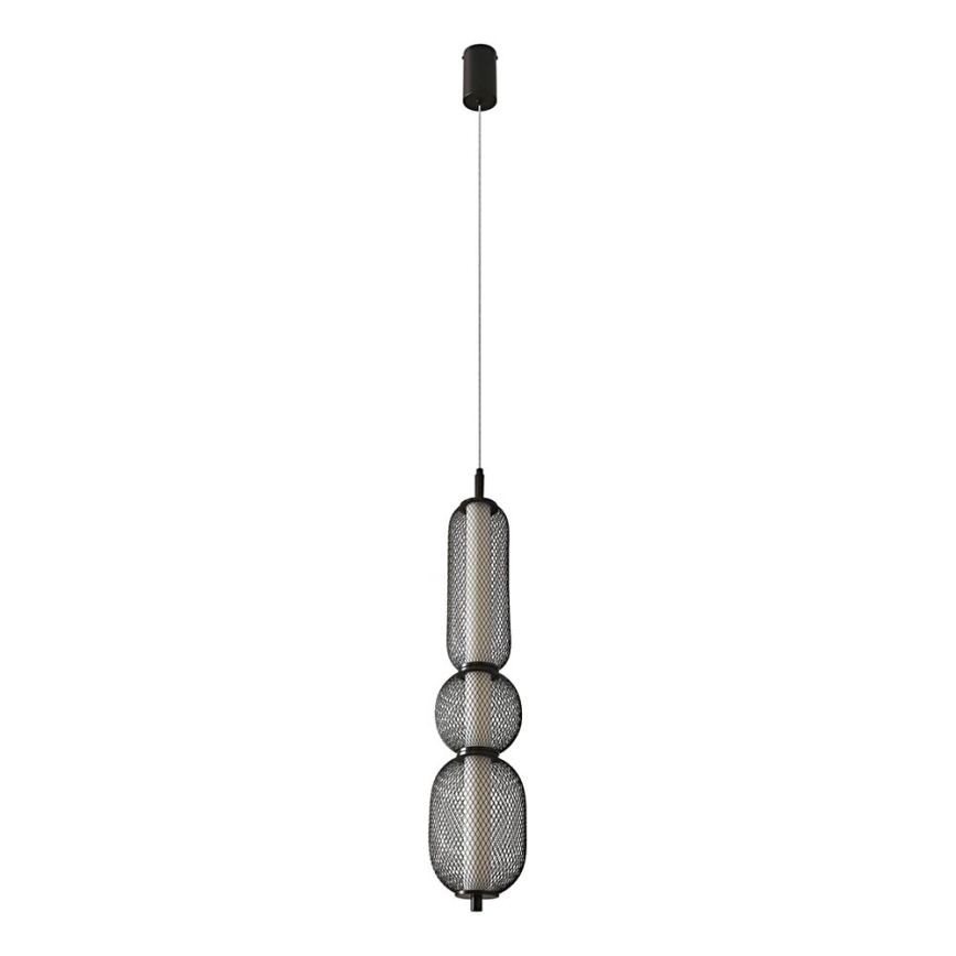 LED Lustr na lanku PUMA LED/15W/230V pr. 14 cm černá