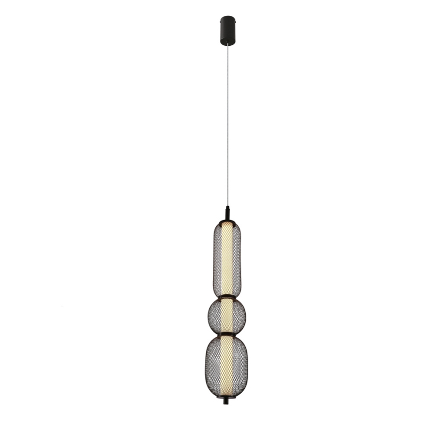 LED Lustr na lanku PUMA LED/15W/230V pr. 14 cm černá