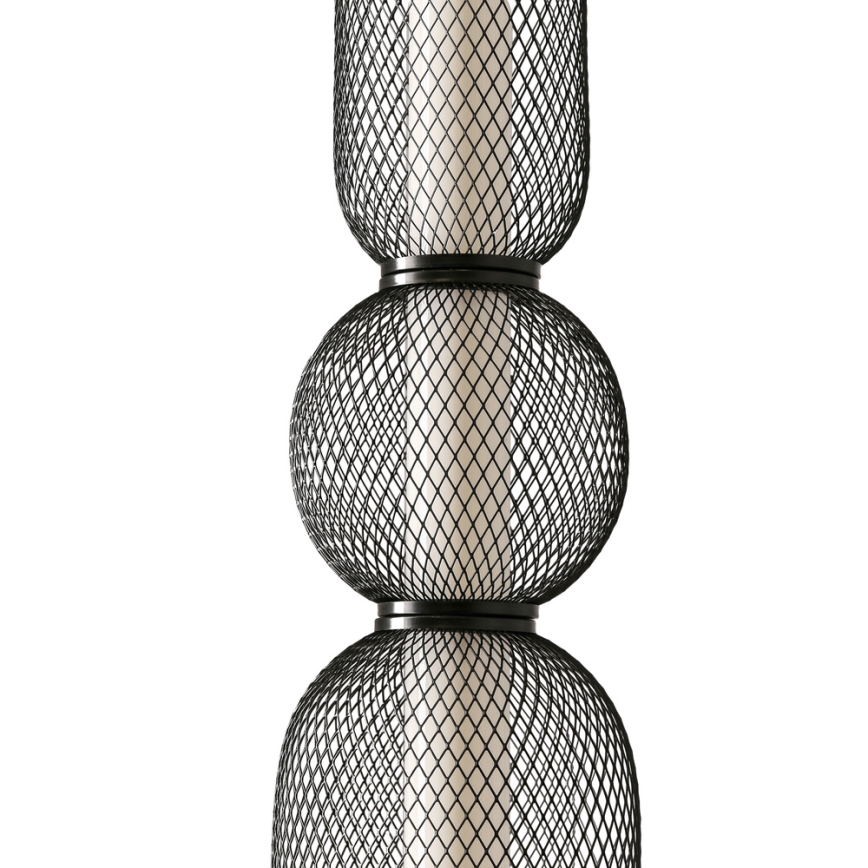 LED Lustr na lanku PUMA LED/15W/230V pr. 14 cm černá