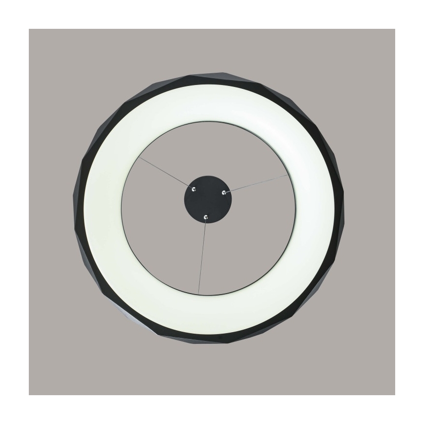 LED Lustr na lanku REUS LED/36W/230V 4000K pr. 61 cm černá