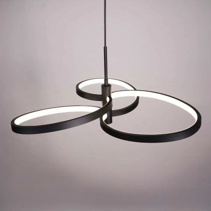 LED Lustr na lanku RIBBON LED/25W/230V 4000K černá