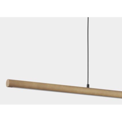 LED Lustr na lanku ROLLO LED/40W/230V dřevo