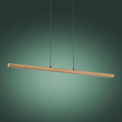 LED Lustr na lanku ROLLO LED/40W/230V dřevo