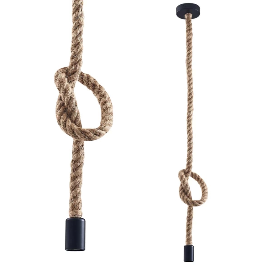 LED Lustr na lanku ROPE 1xE27/8W/230V