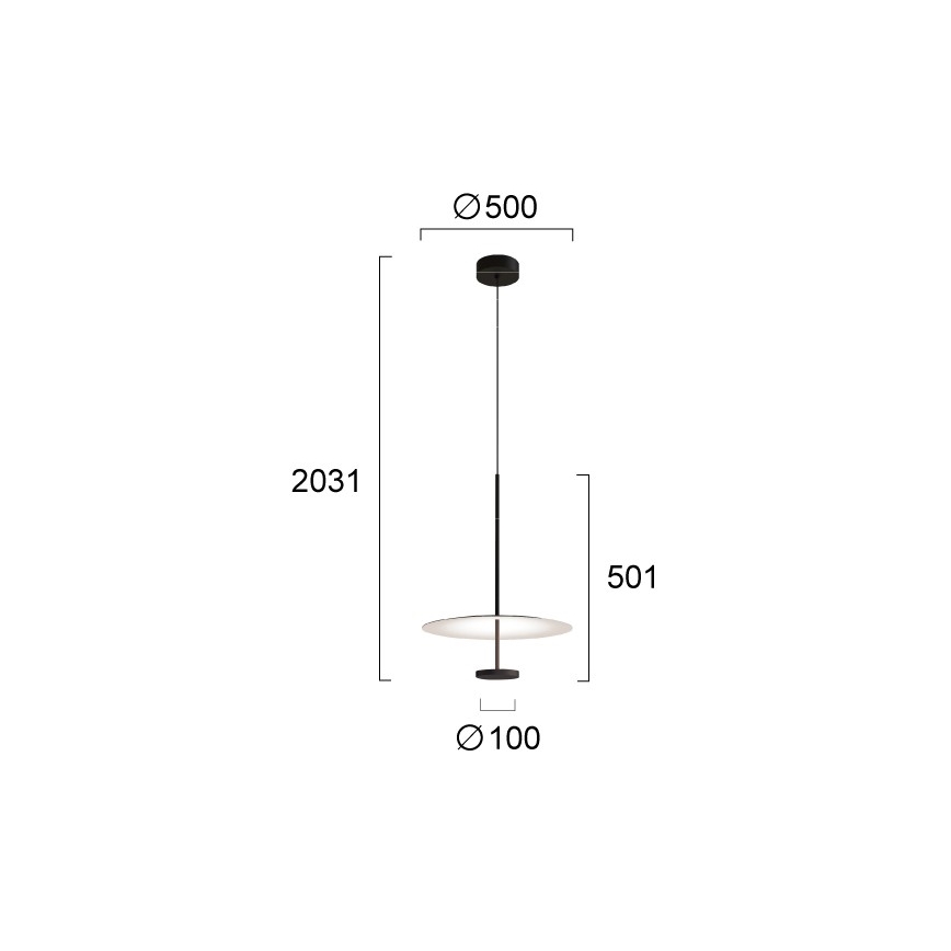 LED Lustr na lanku ROSS LED/13W/230V černá/bílá