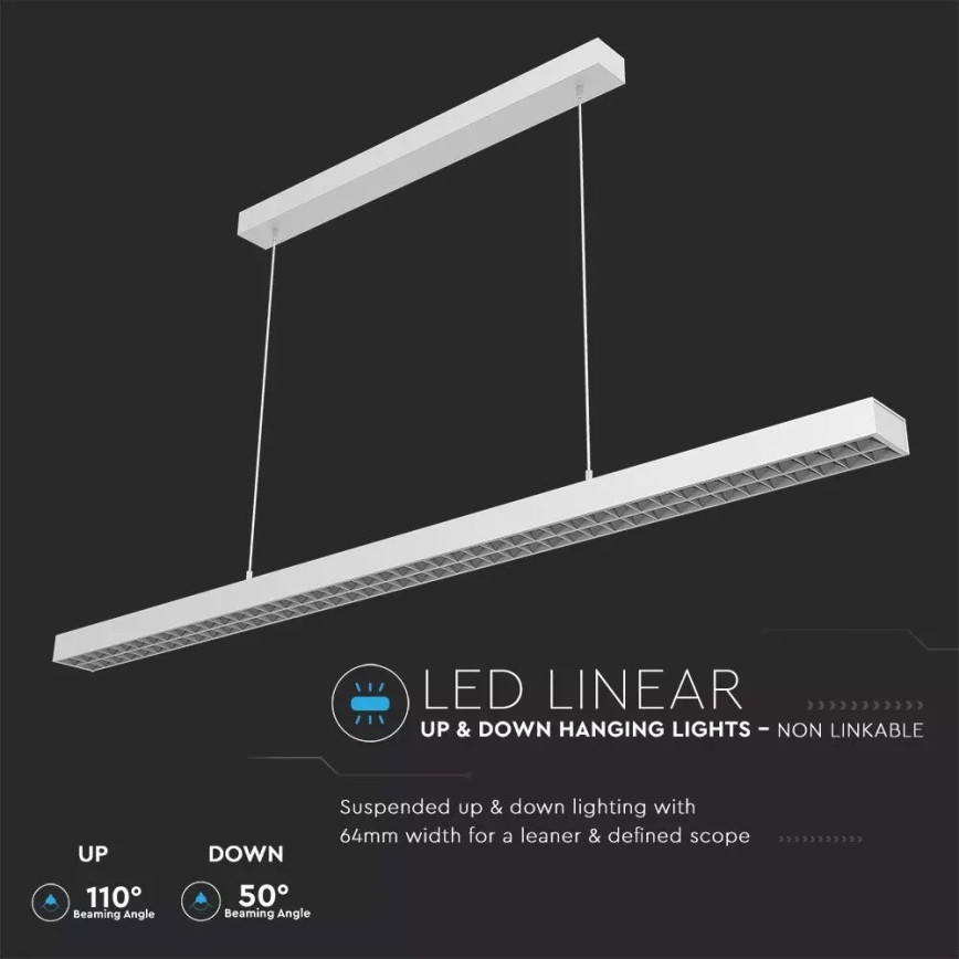 LED Lustr na lanku SAMSUNG CHIP 1xLED/60W/230V 4000K bílá