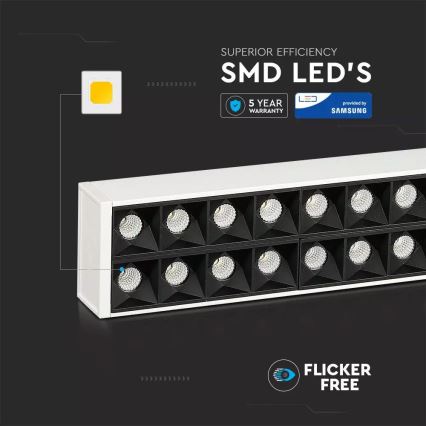 LED Lustr na lanku SAMSUNG CHIP 1xLED/60W/230V 4000K bílá