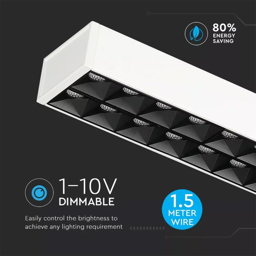 LED Lustr na lanku SAMSUNG CHIP 1xLED/60W/230V 4000K bílá