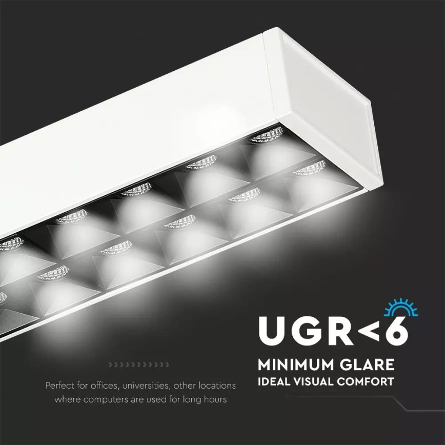 LED Lustr na lanku SAMSUNG CHIP 1xLED/60W/230V 4000K bílá