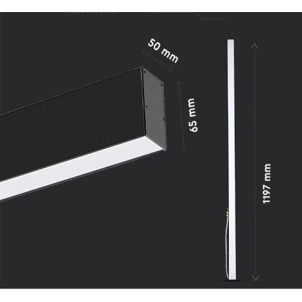 LED Lustr na lanku SAMSUNG CHIP LED/40W/230V 3000K/4000K/6400K