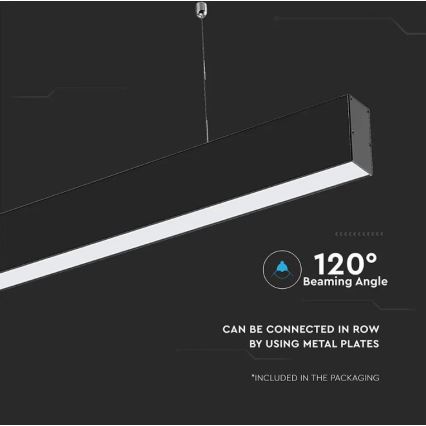 LED Lustr na lanku SAMSUNG CHIP LED/40W/230V 4000K černá