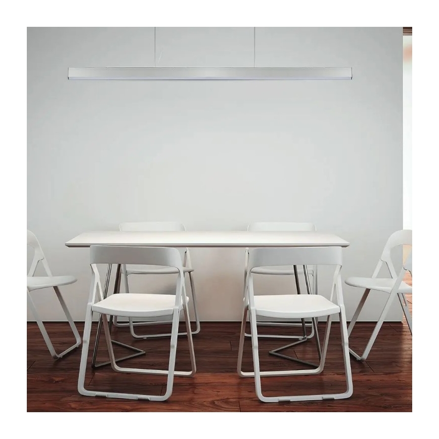 LED Lustr na lanku SAMSUNG CHIP LED/40W/230V 4000K stříbrná