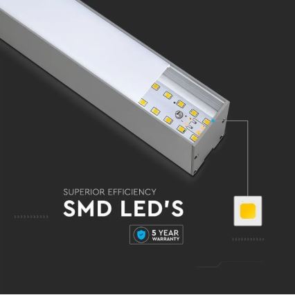 LED Lustr na lanku SAMSUNG CHIP LED/40W/230V 4000K stříbrná