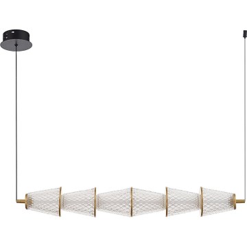 LED Lustr na lanku SANSA LED/11W/230V zlatá/čirá
