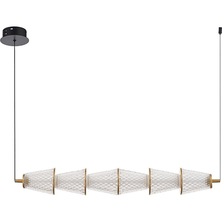 LED Lustr na lanku SANSA LED/11W/230V zlatá/čirá