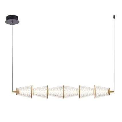 LED Lustr na lanku SANSA LED/11W/230V zlatá/čirá