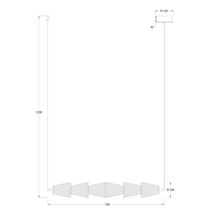 LED Lustr na lanku SANSA LED/11W/230V zlatá/čirá