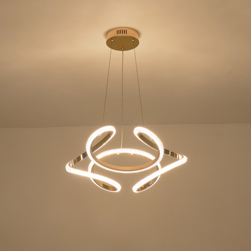 LED Lustr na lanku SATURN LED/24W/230V 3000K 50x120 cm