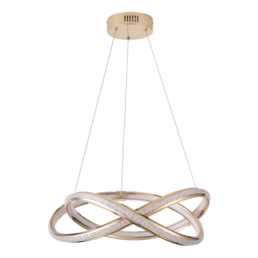 LED Lustr na lanku SATURN LED/38W/230V 3000K 50x120 cm
