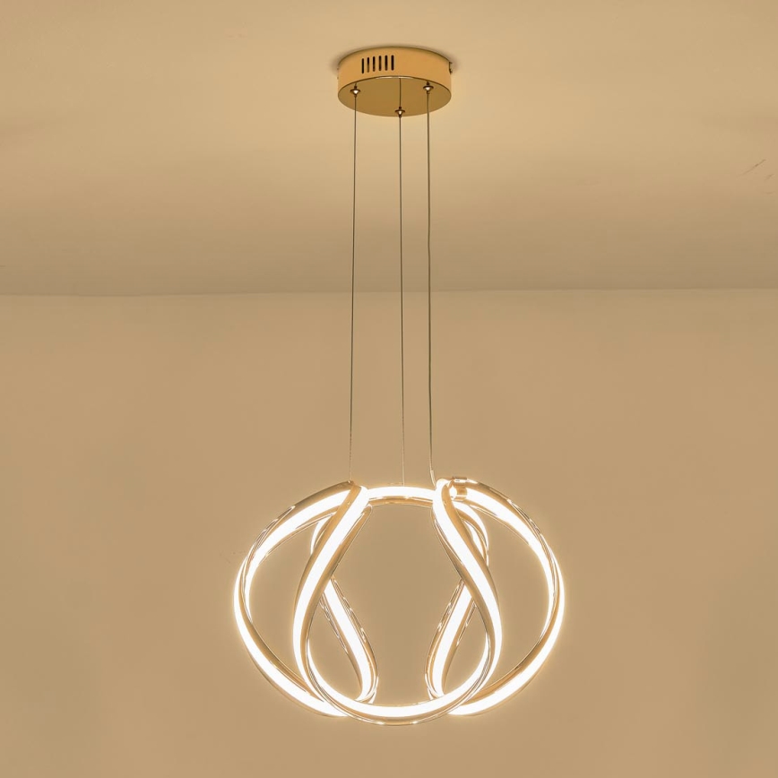 LED Lustr na lanku SATURN LED/38W/230V 3000K