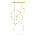 LED Lustr na lanku SATURNO LED/100W/230V zlatá