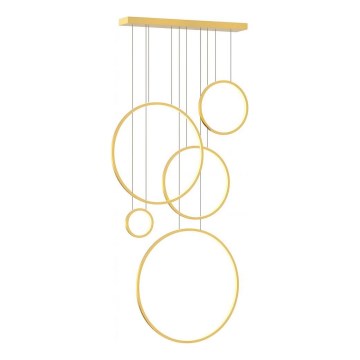 LED Lustr na lanku SATURNO LED/100W/230V zlatá