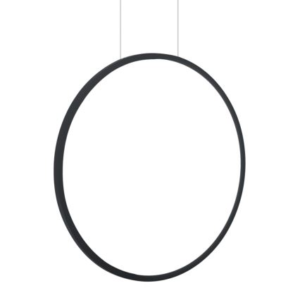 LED Lustr na lanku SATURNO LED/28W/230V pr. 50 cm IP44 černá