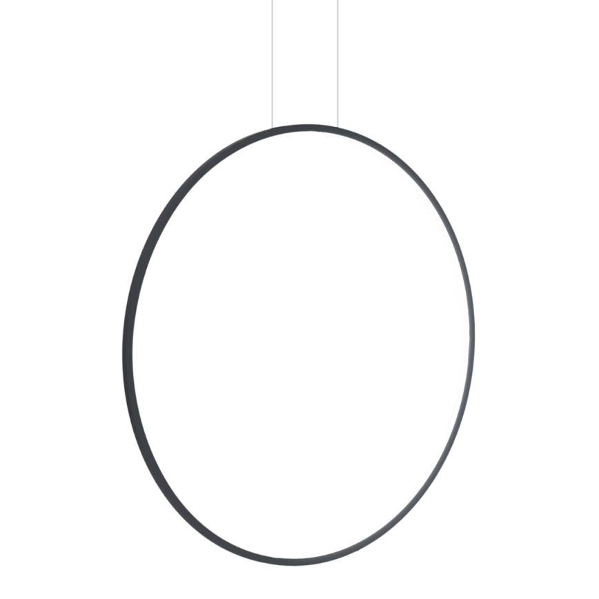 LED Lustr na lanku SATURNO LED/46W/230V pr. 80 cm IP44 černá