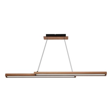LED Lustr na lanku SENTO LED/19W/230V dřevo