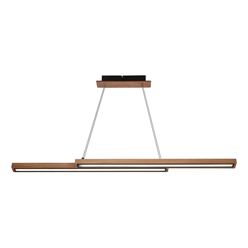 LED Lustr na lanku SENTO LED/19W/230V dřevo